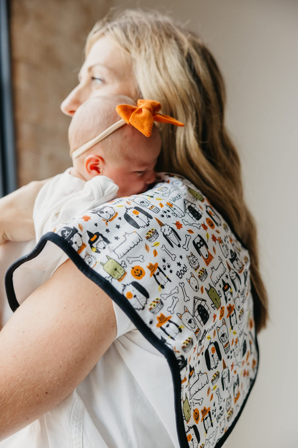 Copper Pearl burp cloth large newborn essential for mom and baby.