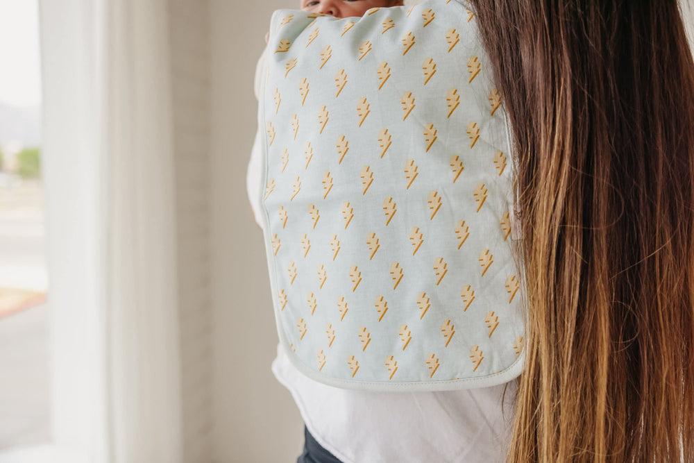 Copper Pearl burp cloths trendy designs coordinate with baby gear