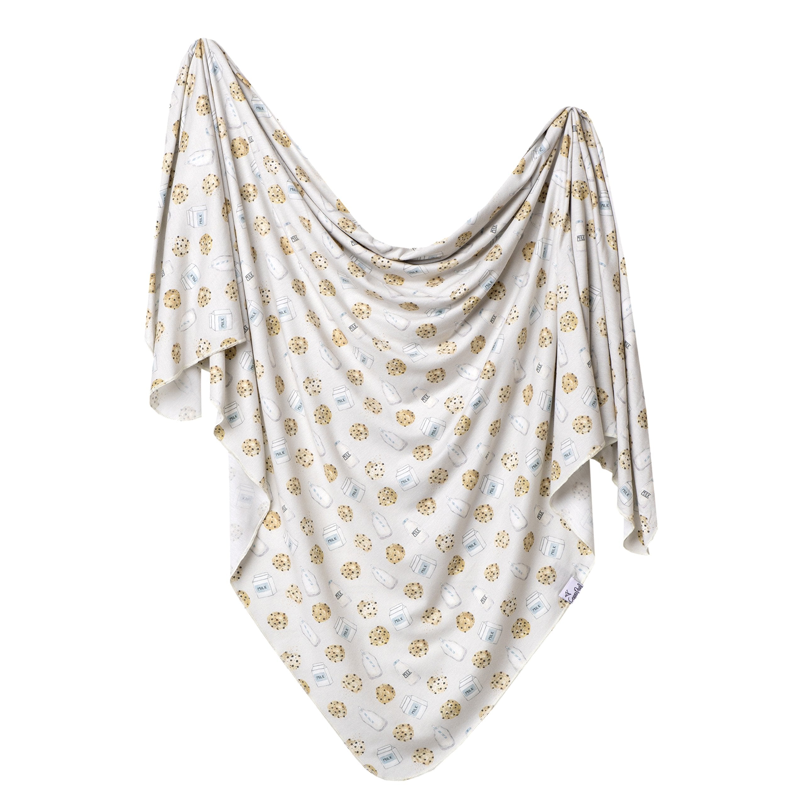 Copper Pearl Chip large swaddle 46x46 shows plush softness ideal for secure swaddling