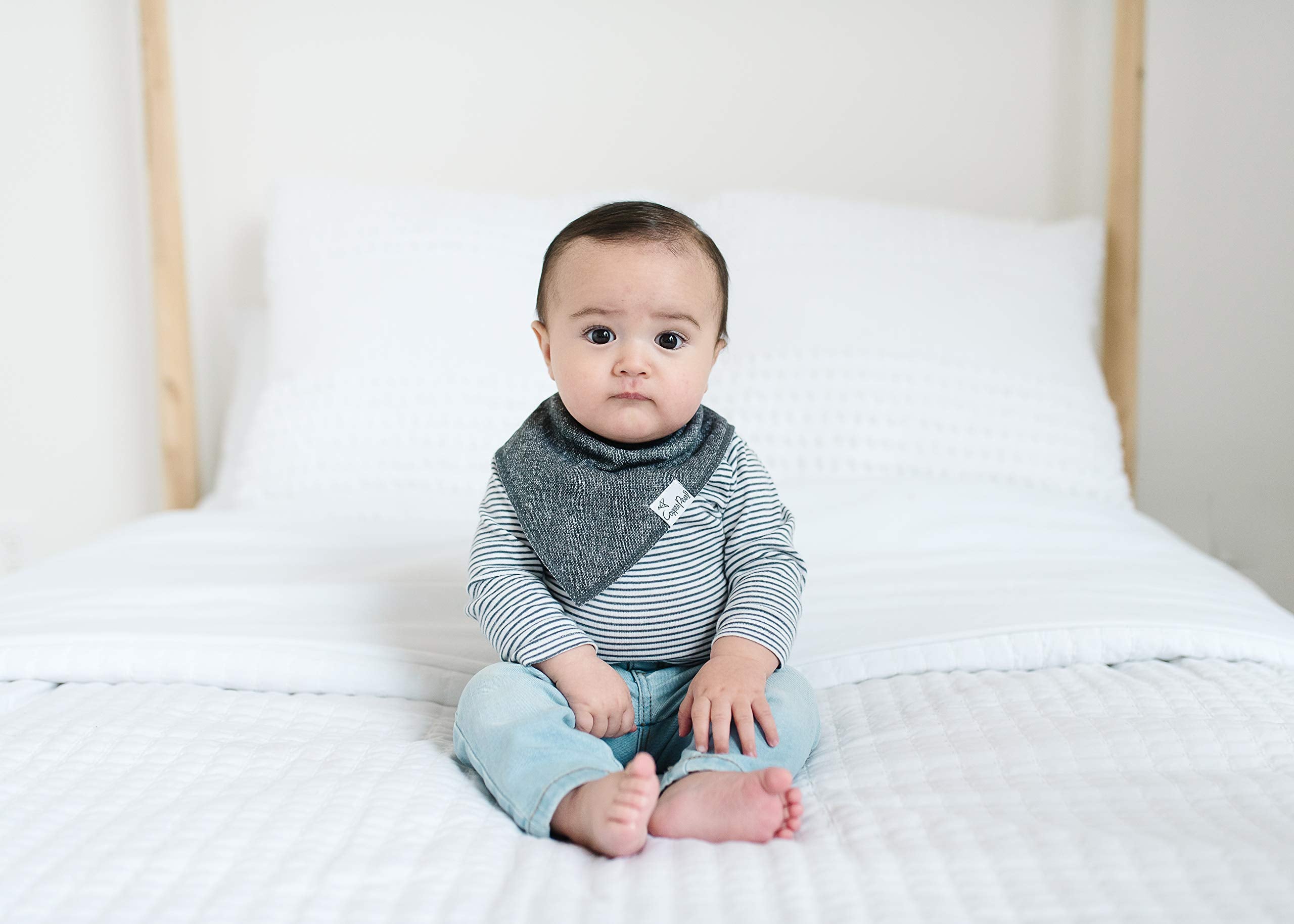 Copper Pearl Citrus Bibs durable stitching withstands repeated washes for long-term use
