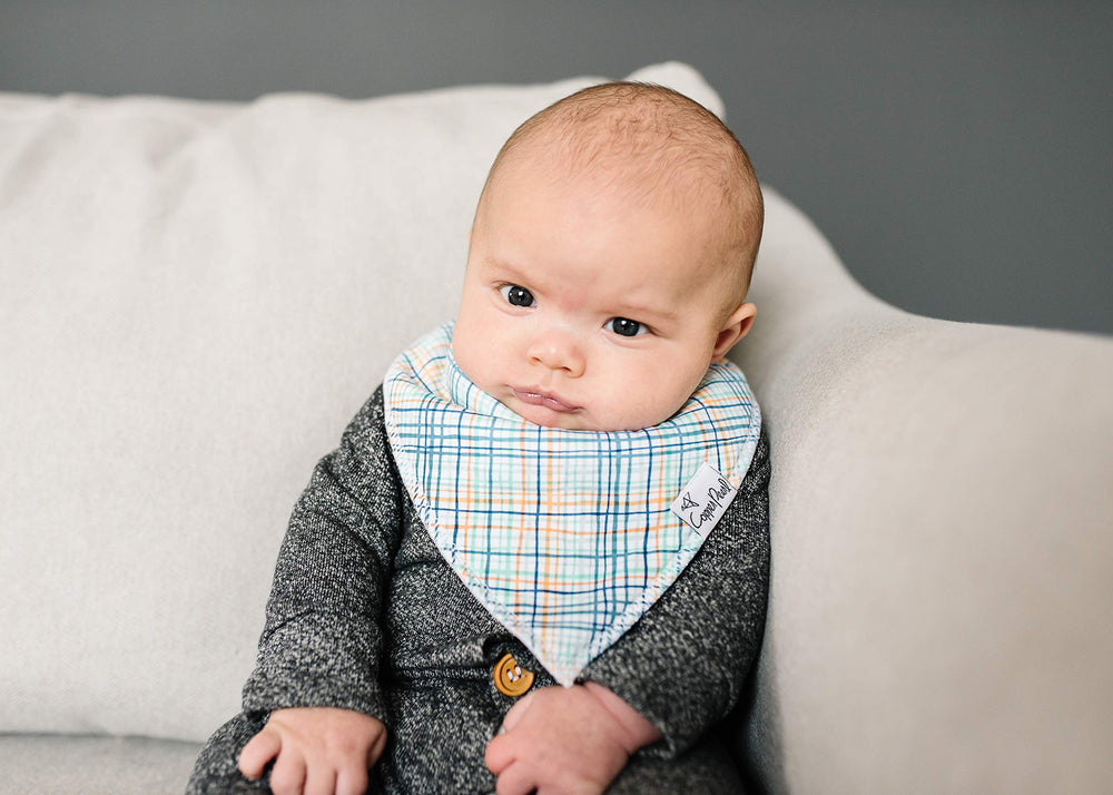 Copper Pearl Citrus Bibs fashion-forward prints elevate everyday baby outfits