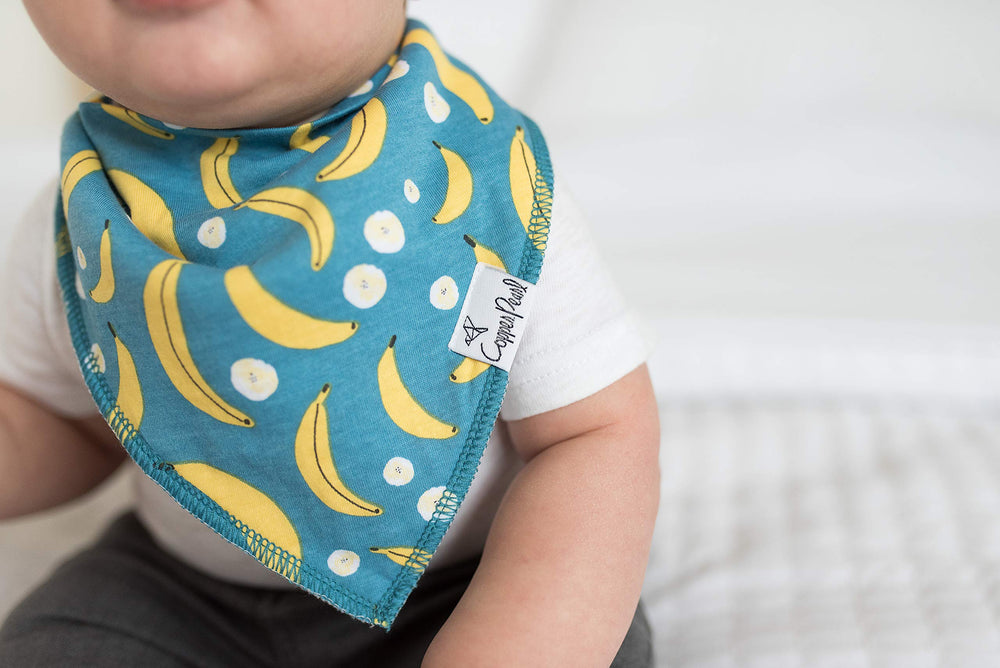 Copper Pearl Citrus Bibs gift-pack packaging ready for baby showers