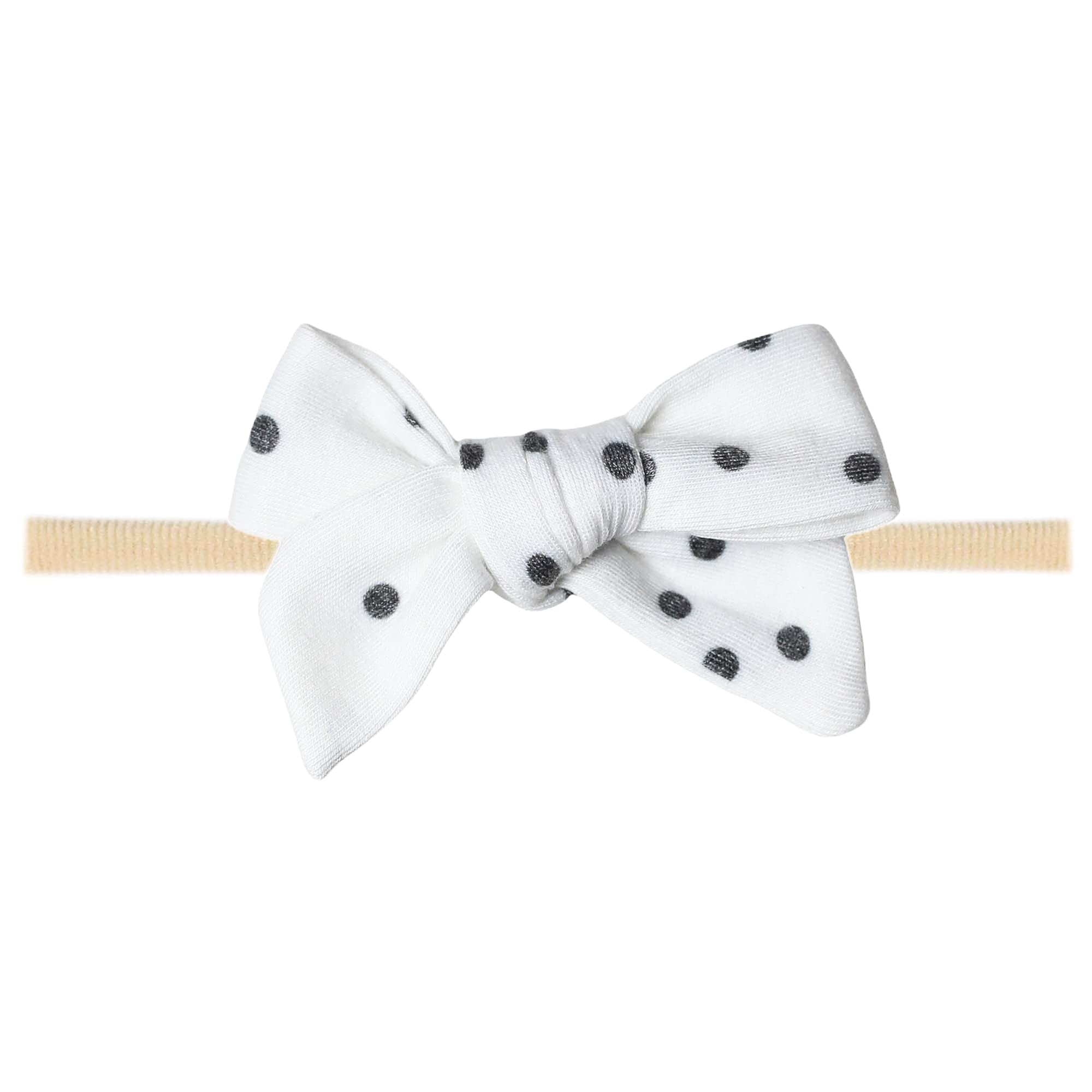 Copper Pearl Classic Baby Bow Willow front view shows soft fabric for newborn comfort