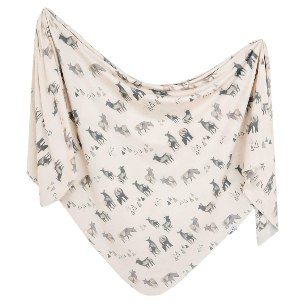 Copper Pearl Cody baby swaddle blanket soft texture for gentle newborn comfort.