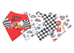 Copper Pearl Disney Pixar Cars bandana bib set packaging, gift-ready baby accessory