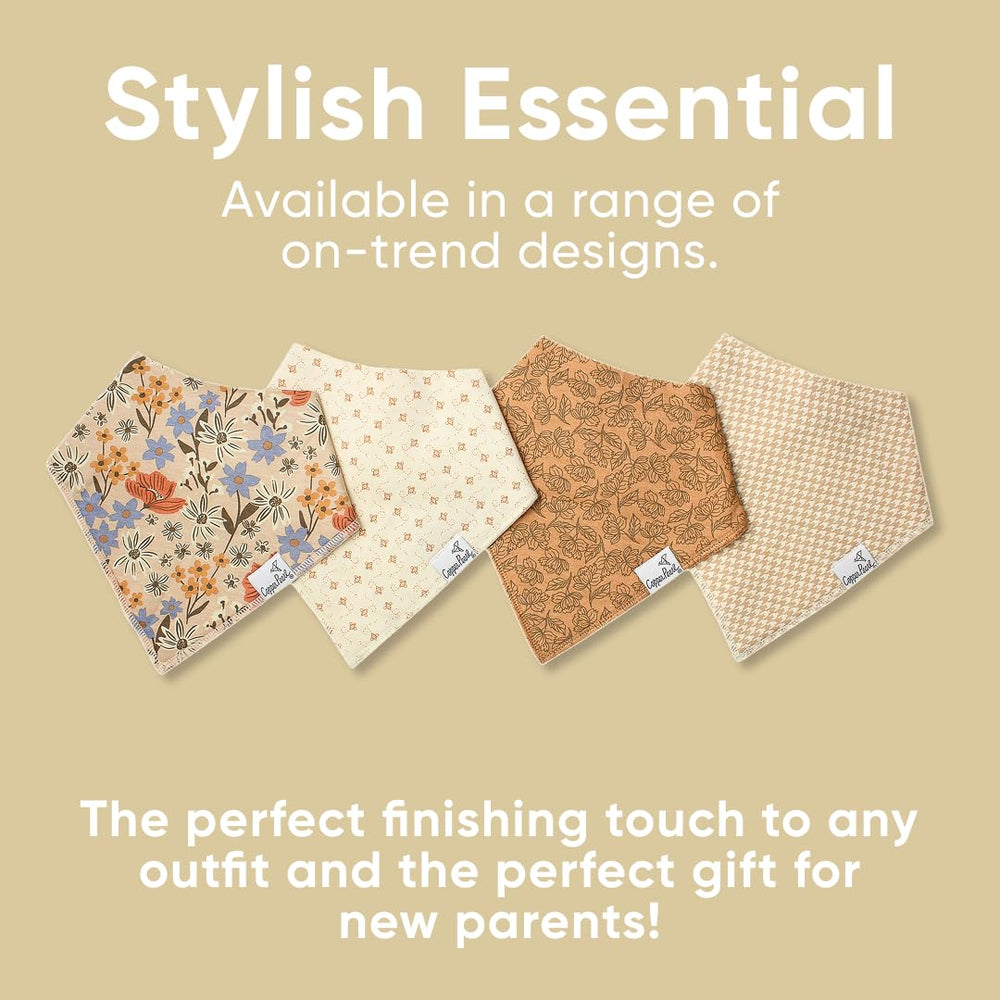 Copper Pearl Eden bib gift-pack packaging showing four-bib set