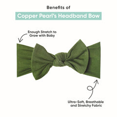 Copper Pearl Elmo Bow flower design adds cute flair with gentle stretch