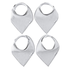 Copper Pearl Gray Basics bibs pack front shows stylish drool protection for everyday wear