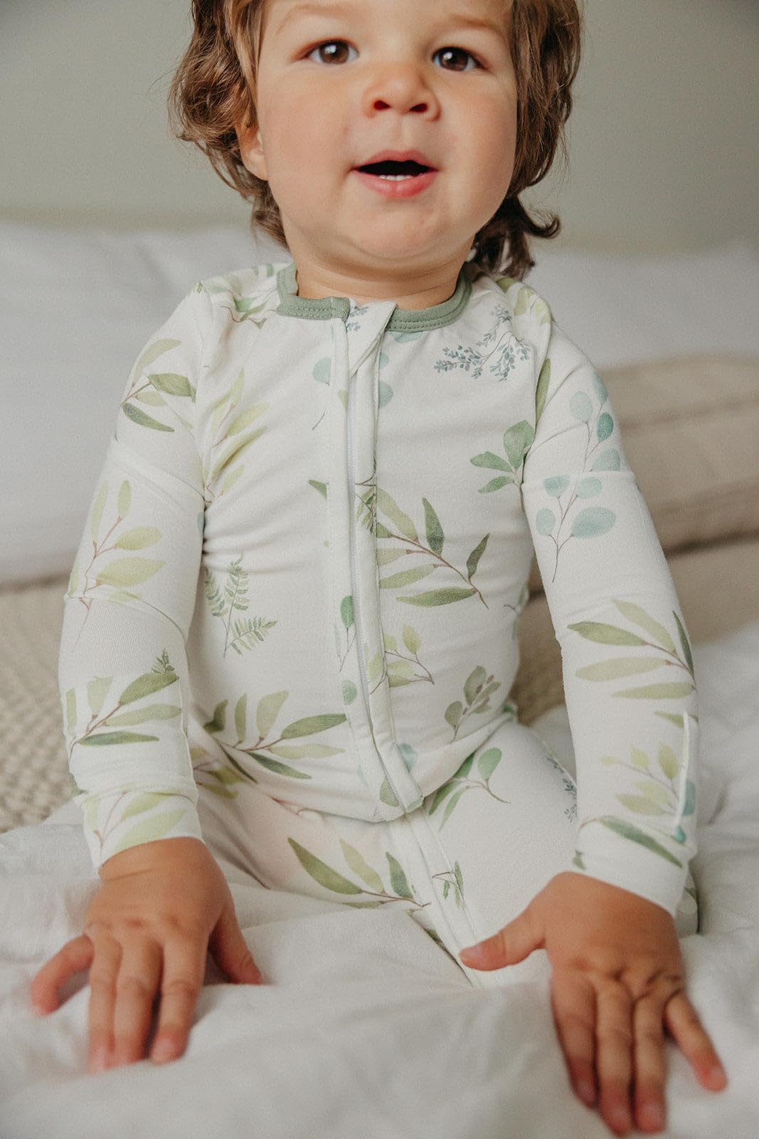 Copper Pearl Haven prints display modern stylish baby outfits