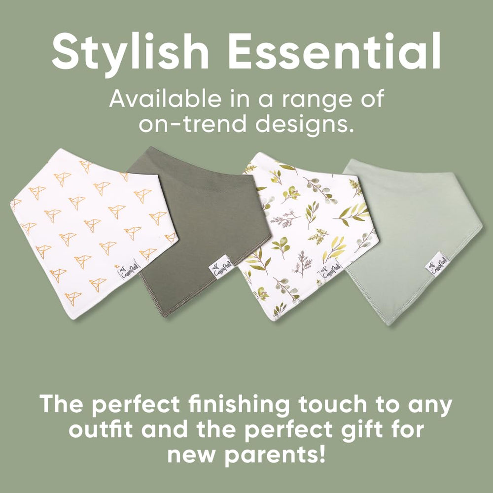Copper Pearl Haven multi-style-bibs showcase stylish prints that elevate daily outfits.