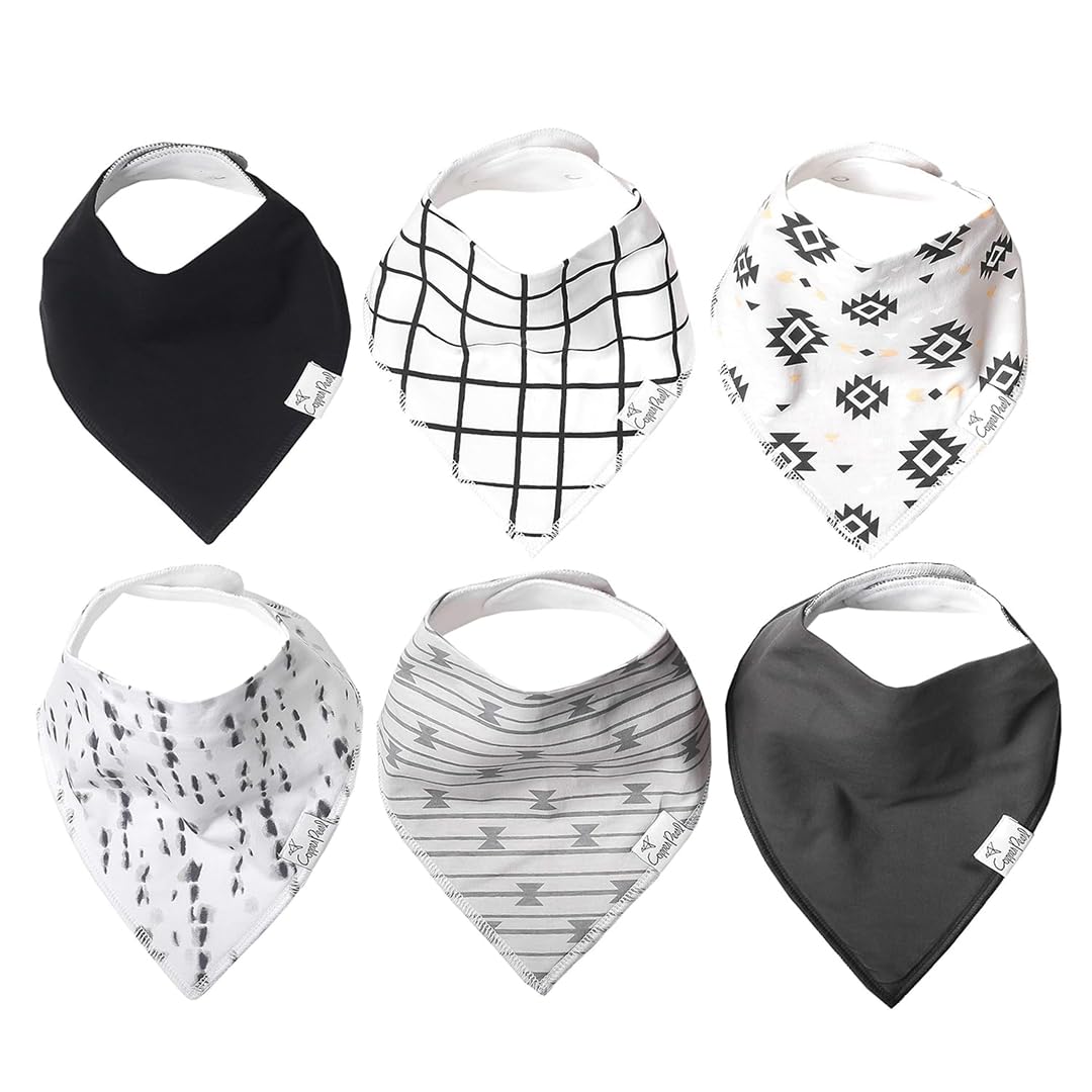 Copper Pearl Hawk Set bibs in soft cotton for comfortable drool protection
