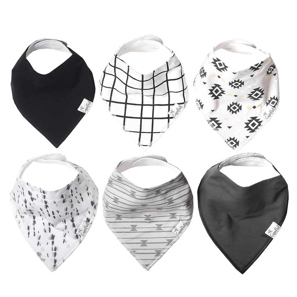 Copper Pearl Hawk Set bibs in soft cotton for comfortable drool protection