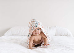 Copper Pearl hooded towel featuring hood and pockets for warmth and convenience
