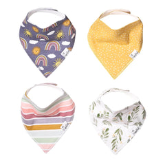 Copper Pearl Hope bib front view shows ultra-soft cotton for everyday mess protection.