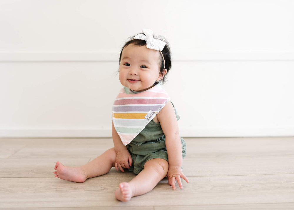 Copper Pearl Hope bib pattern closeup highlights stylish prints for photo-worthy outfits.
