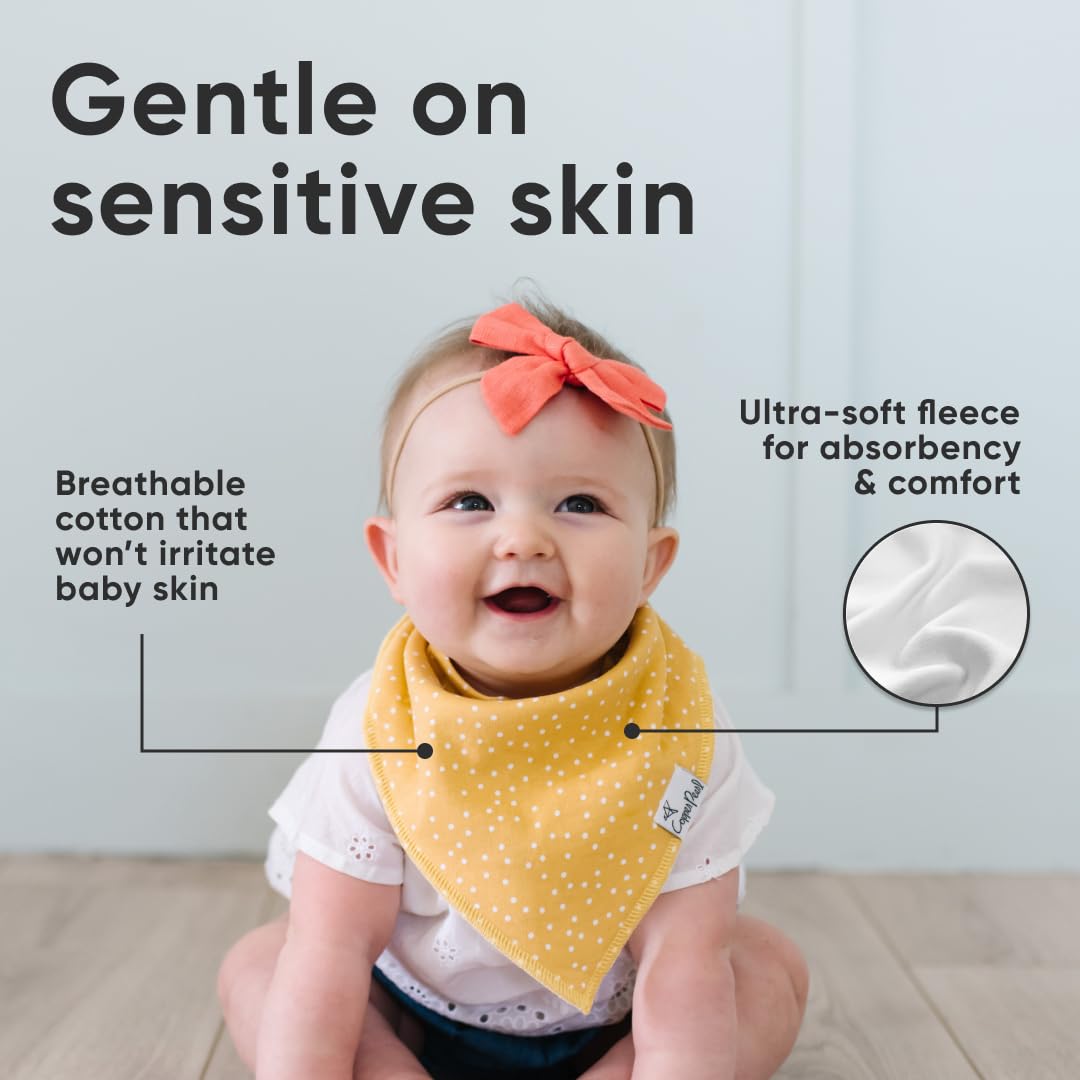 Copper Pearl Hope bib reinforced stitching ensures long-lasting use through many washes.