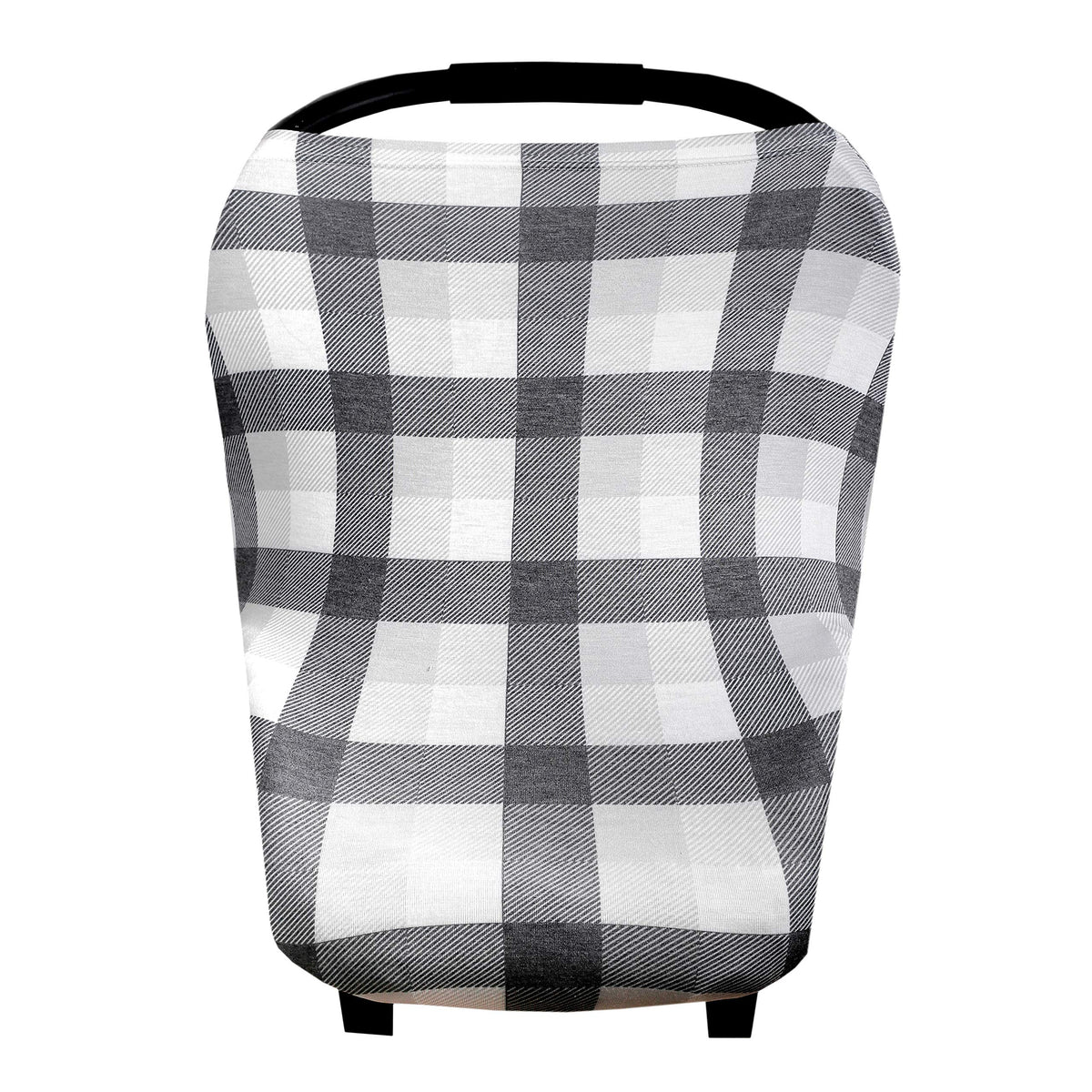 Copper Pearl Hudson car seat cover demonstrates versatile protection and easy nursing access.