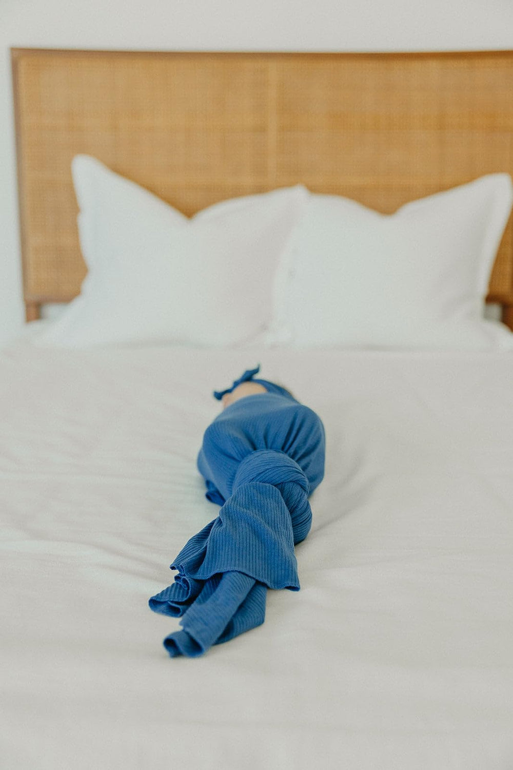 Copper Pearl Indigo swaddle machine-washable design for easy cold-wash maintenance