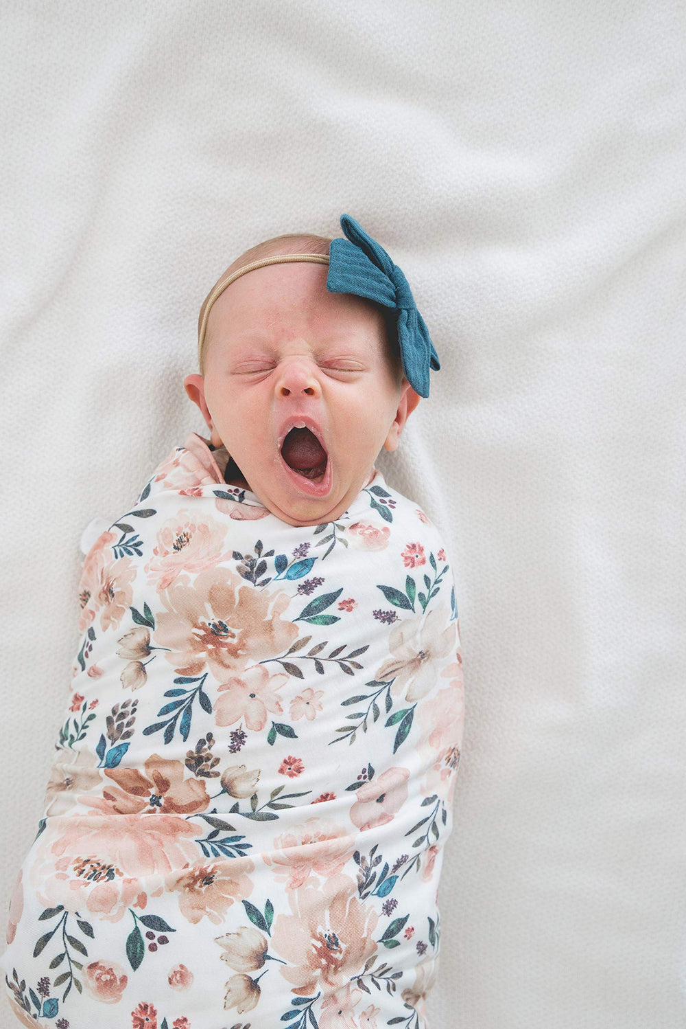 Copper Pearl Large Knit Swaddle Autumn closeup fiber detail highlighting premium rayon softness.