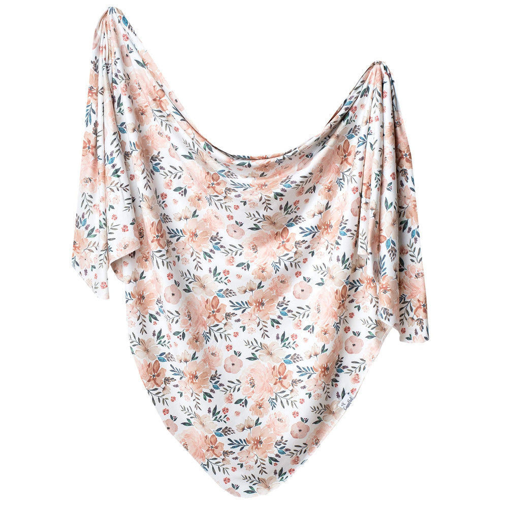 Copper Pearl Large Knit Swaddle Autumn folded for gifting and cozy baby moments.
