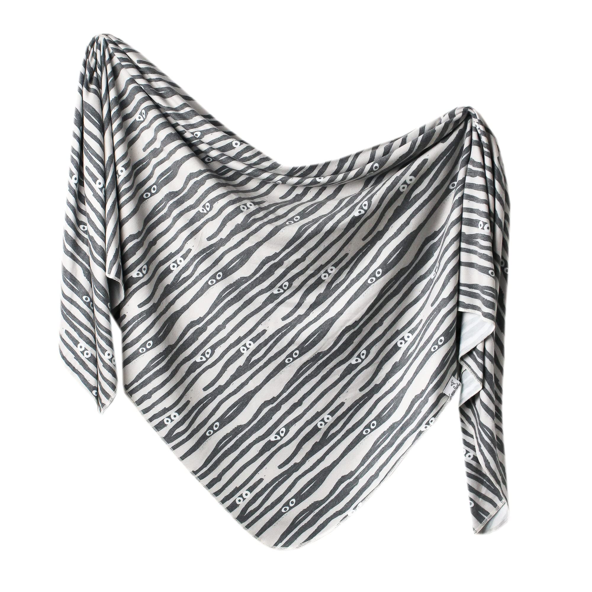 Copper Pearl large premium knit swaddle blanket folded for cozy swaddling and newborn comfort.
