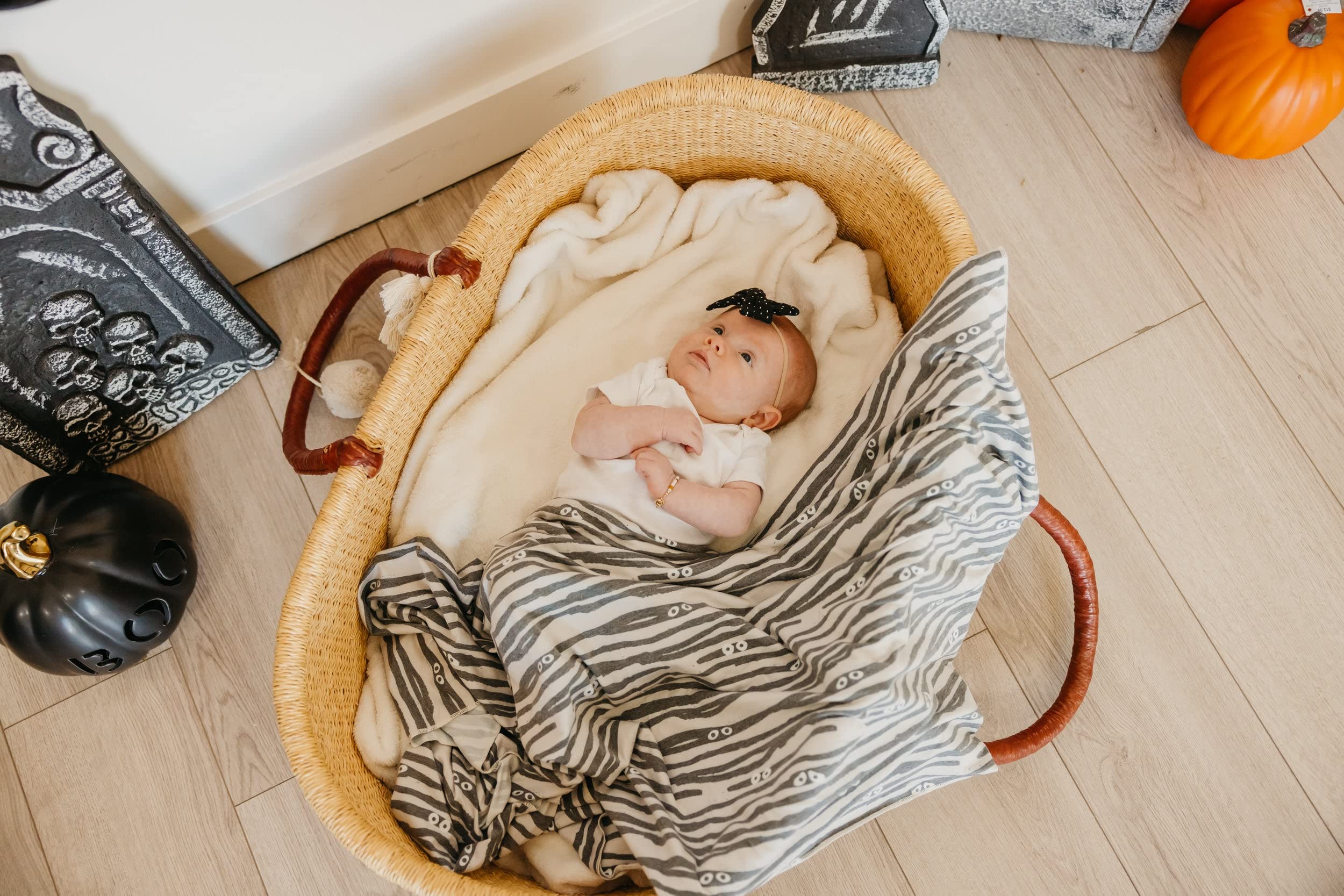 Copper Pearl large premium knit swaddle blanket nursing cover for discretion.