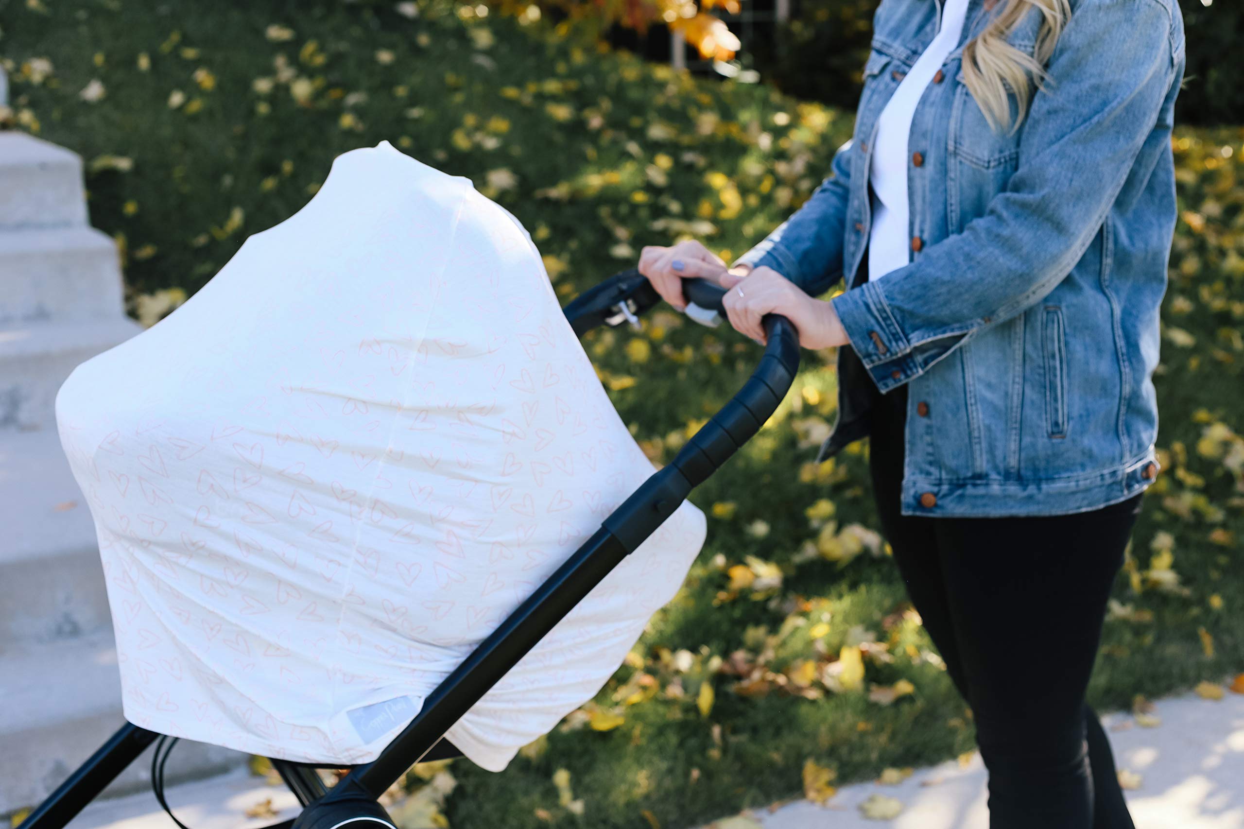 Copper Pearl Lola compact-fold design stores easily in a diaper bag.
