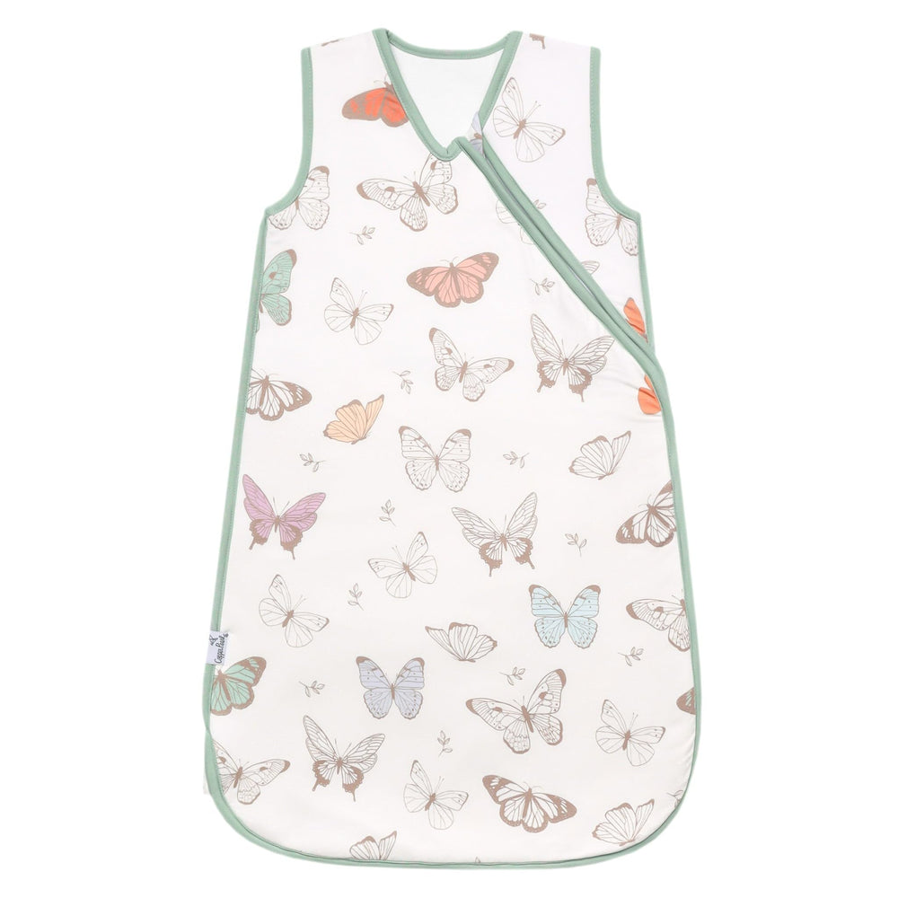 Copper Pearl Luna sleep bag knit fabric texture shows three-layer softness