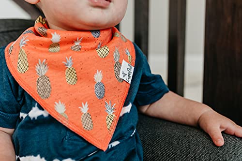 Copper Pearl Maui bandana bib gift-pack ready for new parents.