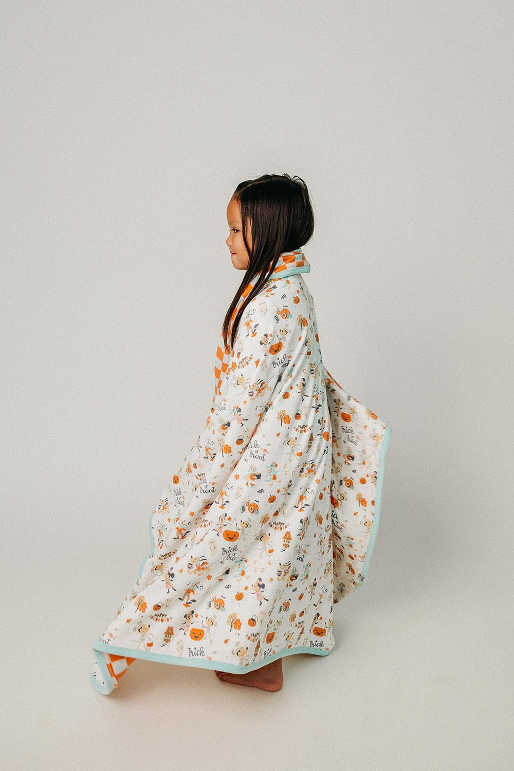 Copper Pearl Mickey Boo Bash blanket 46x46 size ready for swaddling and growth