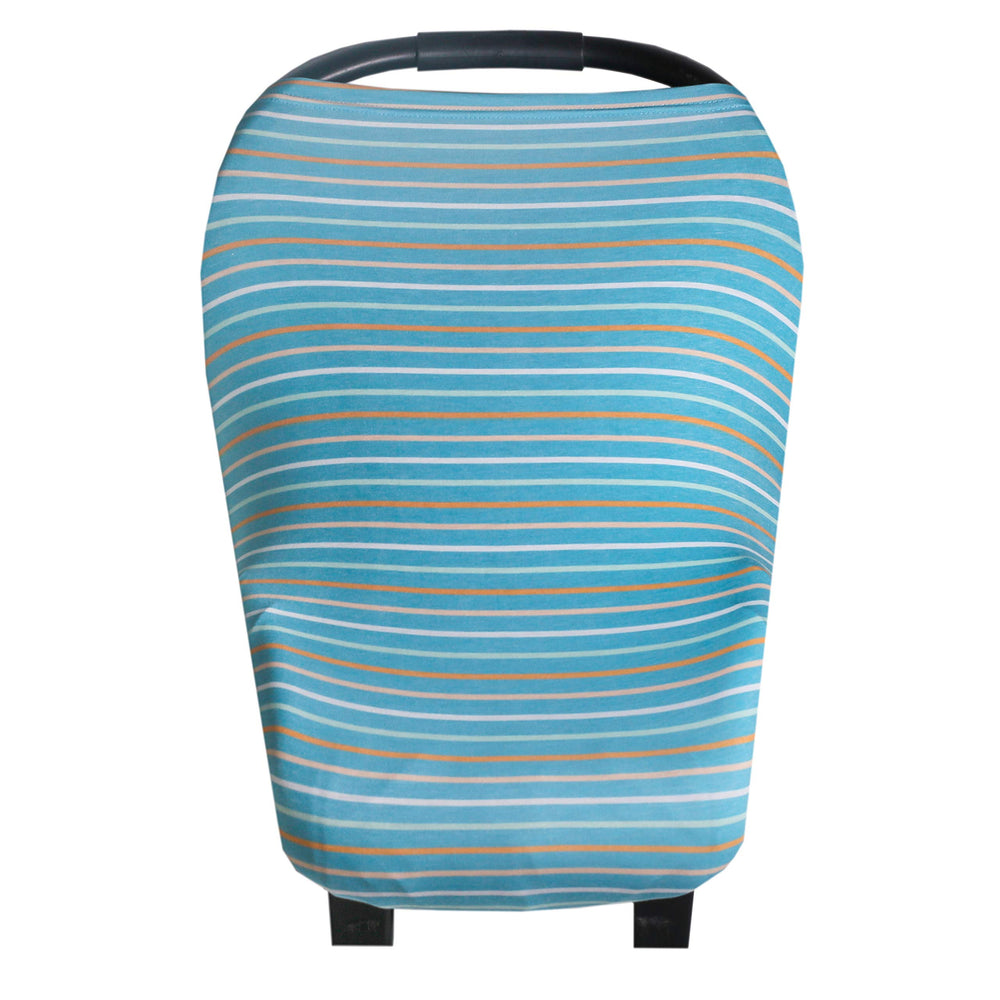 Copper Pearl Milo multi-use cover car seat cover shields baby from sun and wind.