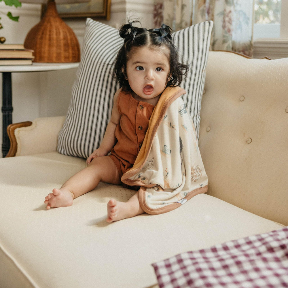 Copper Pearl Montana back solid color view demonstrates versatile design for nursery and stroller use