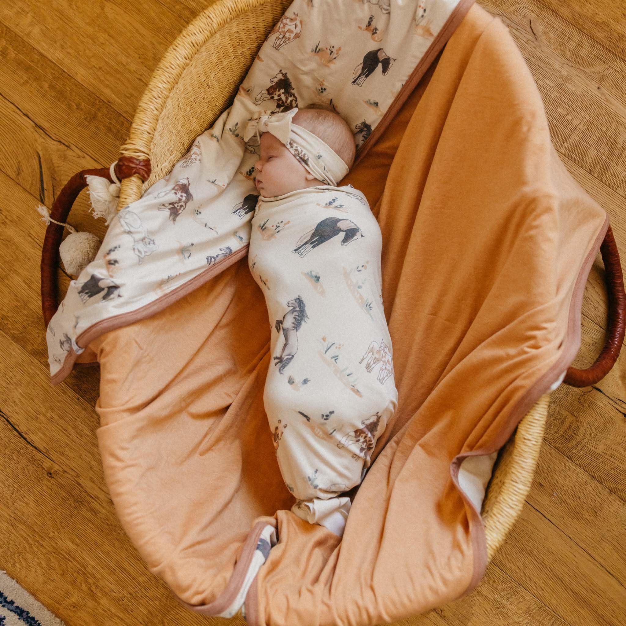 Copper Pearl Montana swaddle design with modern pattern for stylish nursery