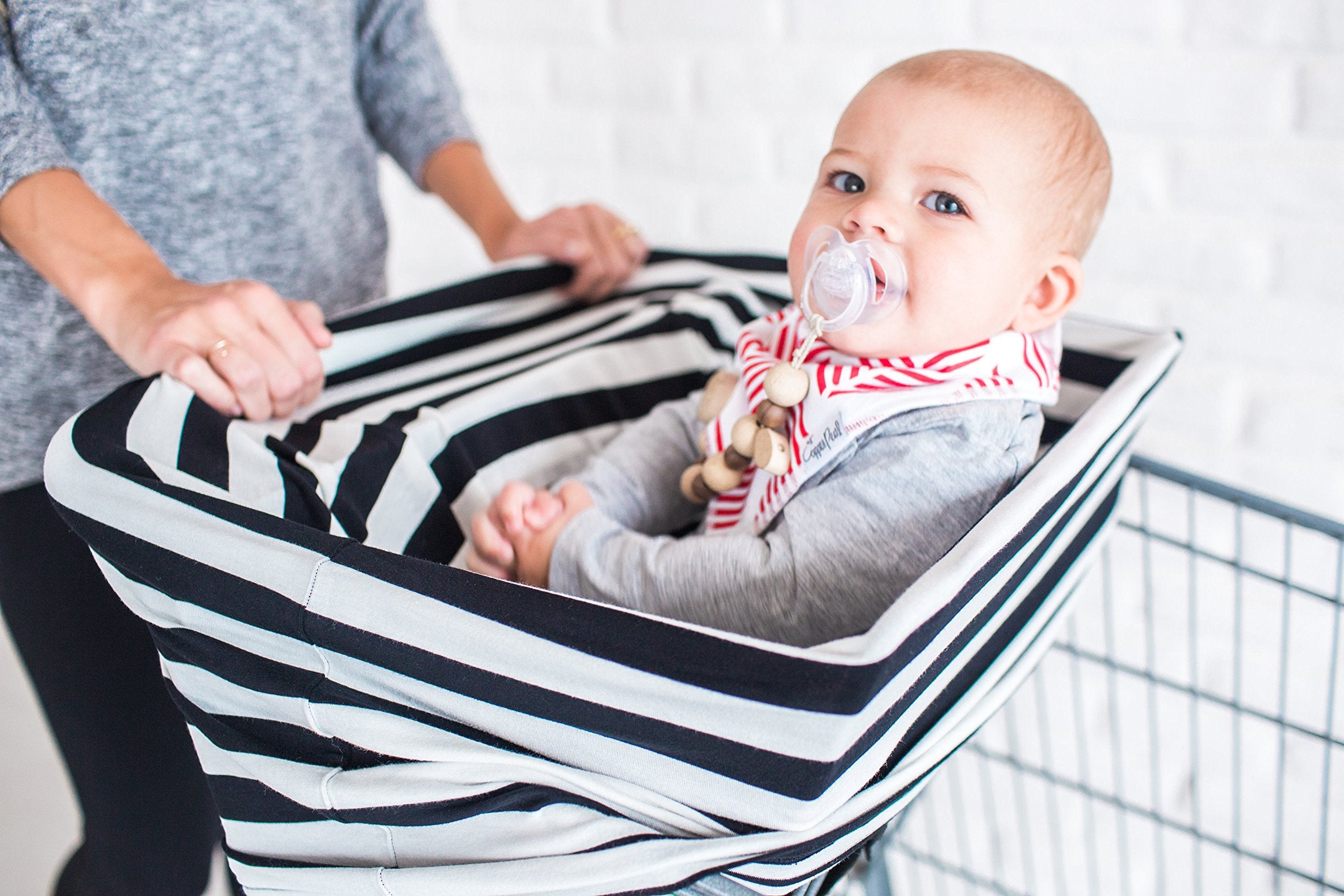 Copper Pearl high chair cover keeps dining clean and comfortable