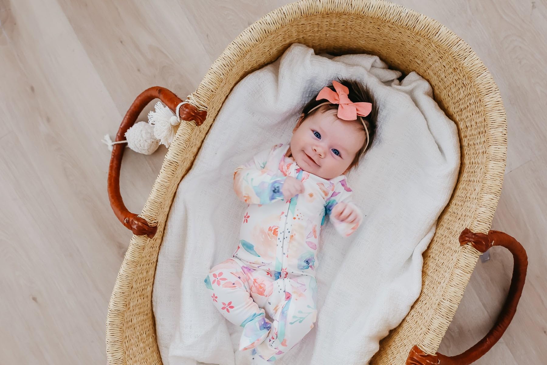 Copper Pearl newborn to 0-3m size fits early growth stages comfortably.