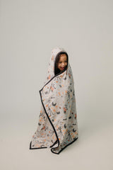 Copper Pearl Nightmare Before Christmas towel interior terry cloth for absorbency.
