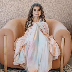 Copper Pearl Nova large premium knit quilt spread highlights modern nursery decor and cozy warmth.