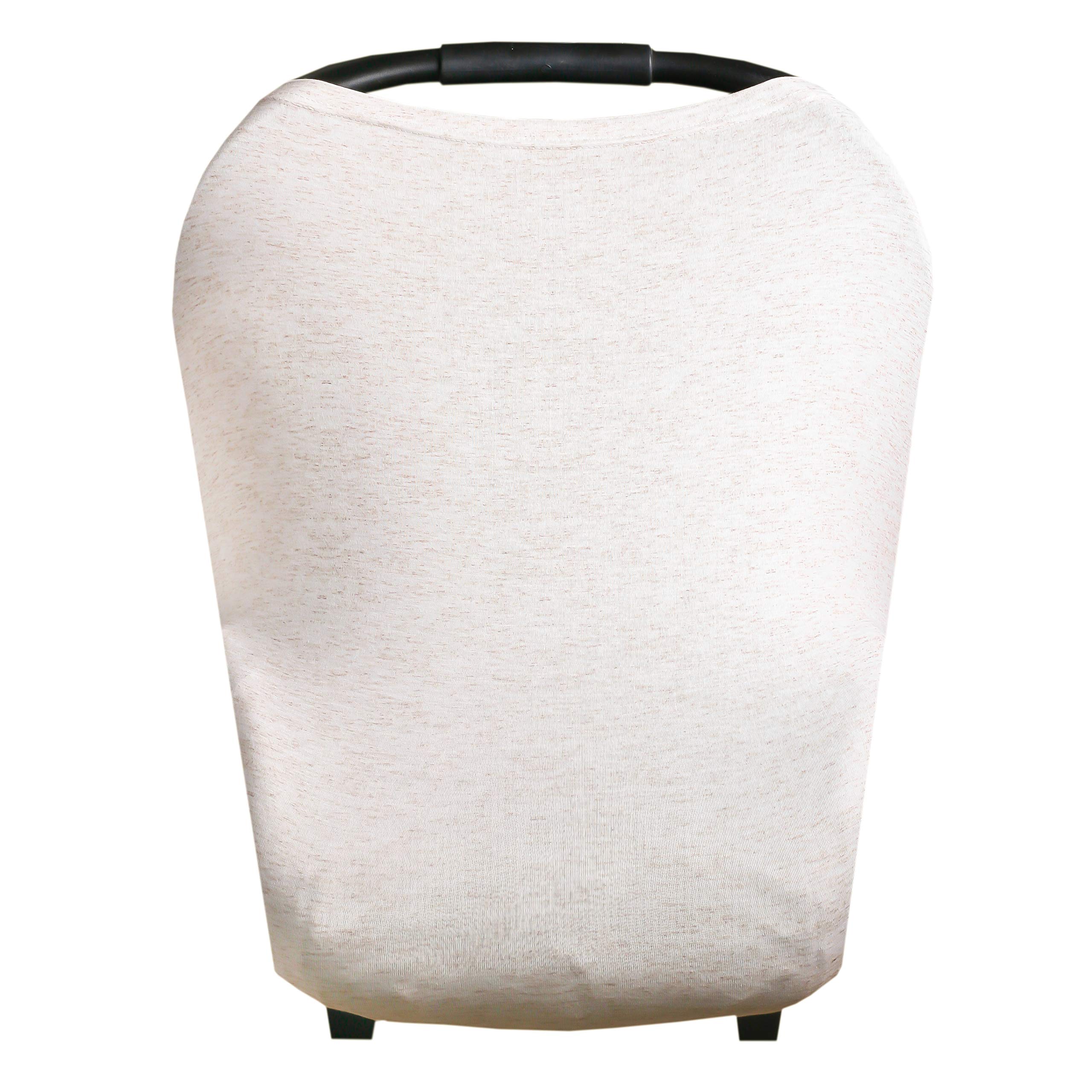 Copper Pearl oat multi-use cover protects baby on shopping cart surfaces