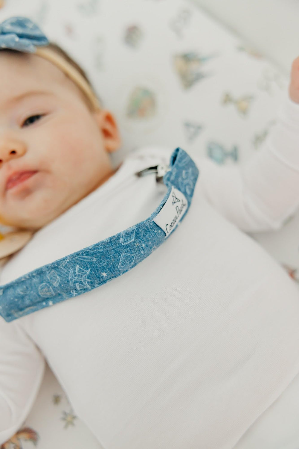 Copper Pearl pacifier clip on-the-go use eases parenting routines and prevents dropped pacifiers.