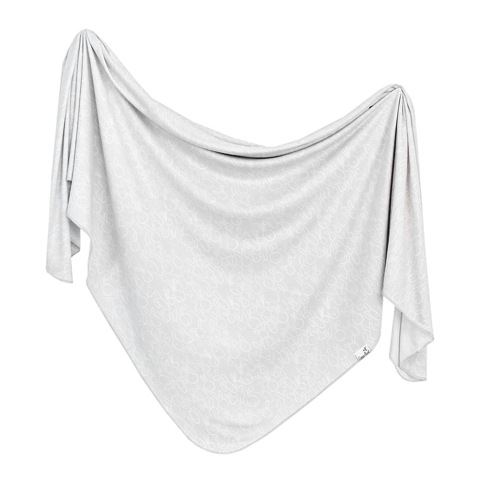 Copper Pearl Peter swaddle blanket soft-knit for cozy, breathable comfort.