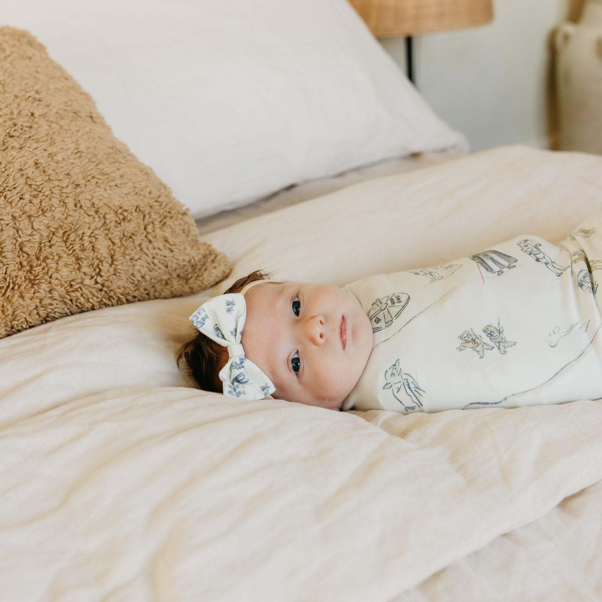 Copper Pearl swaddle Tatooine lightweight play mat for tummy time.