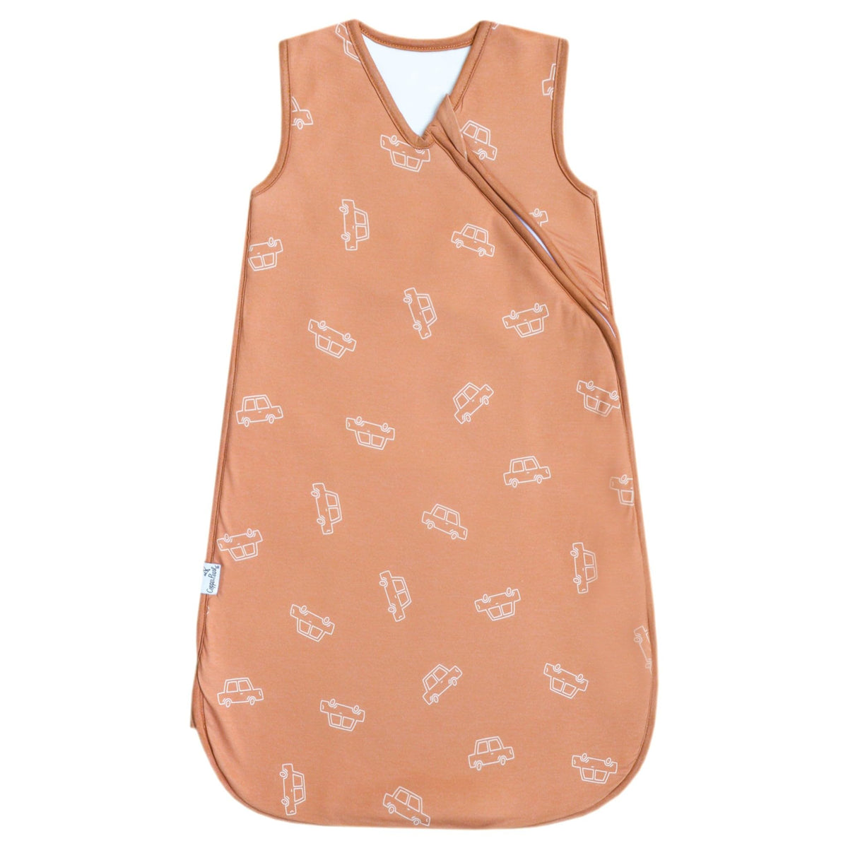 Copper Pearl Premium 3-Layer Knit Sleep Bag Cooper on baby for secure, cozy sleep.