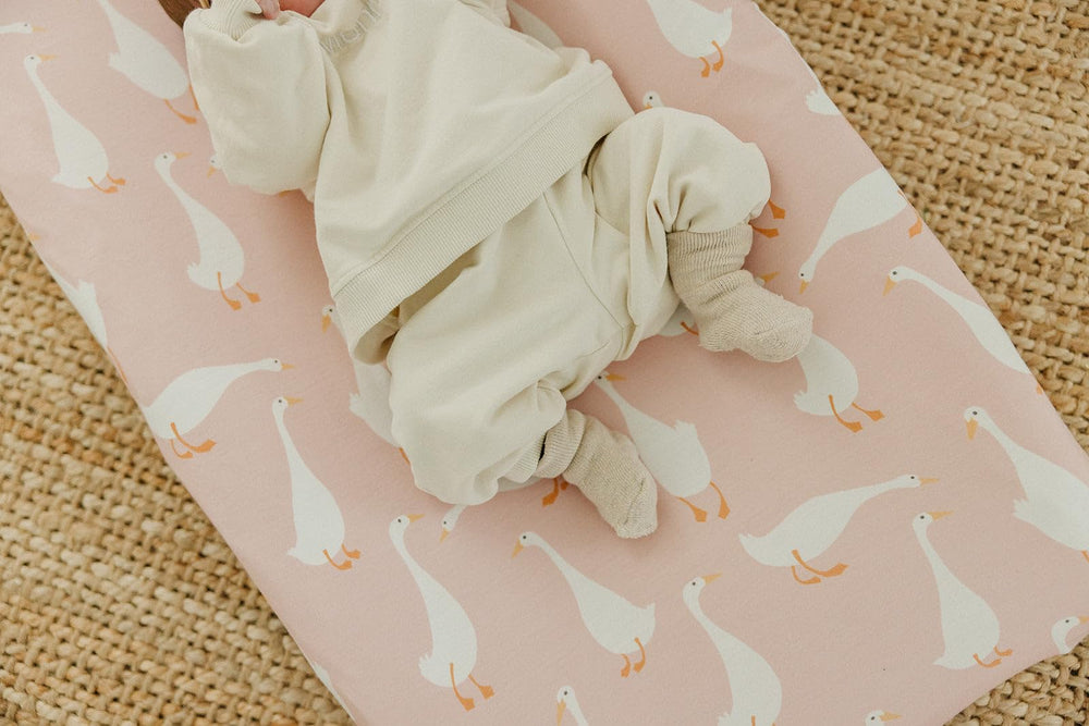 Copper Pearl Premium Knit Changing Pad Cover giftable packaging ideal baby shower gift