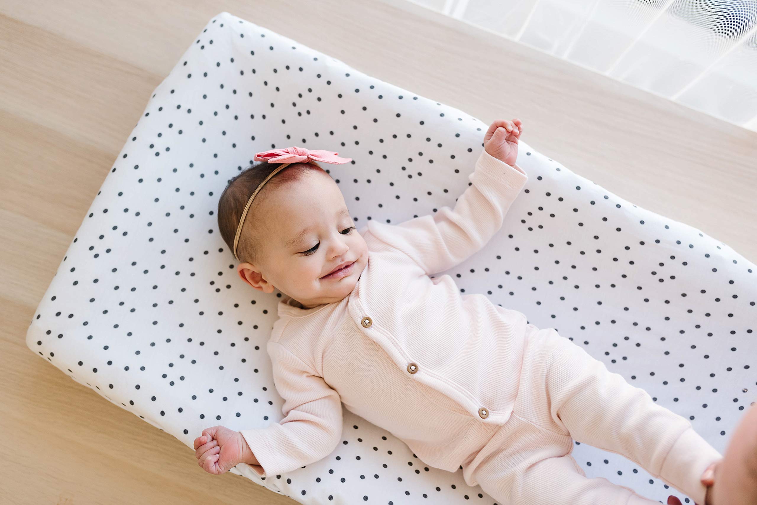 Copper Pearl knit texture with modern tones complements contemporary nursery decor
