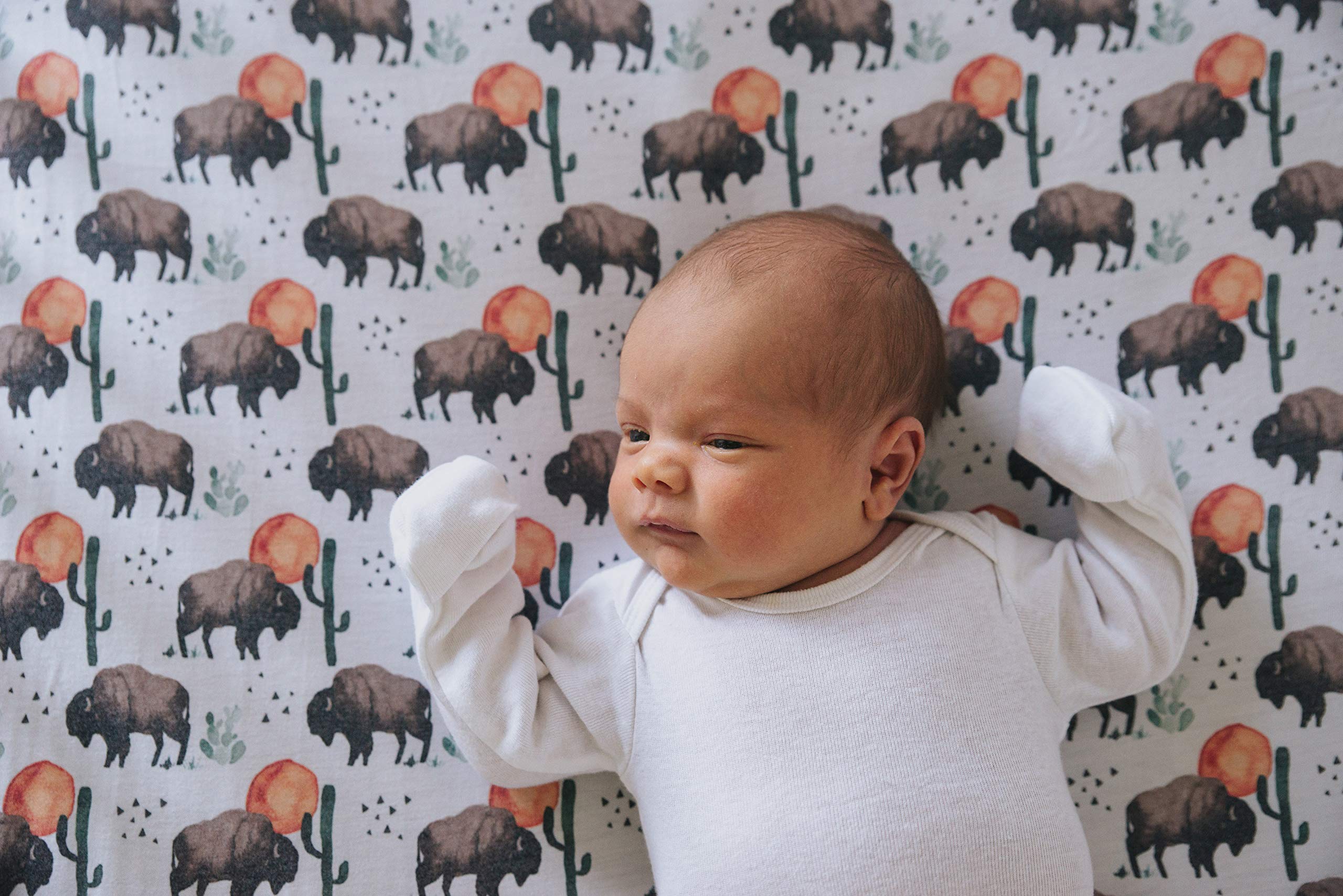 Copper Pearl premium knit crib sheet giftable packaging suits baby showers and registries