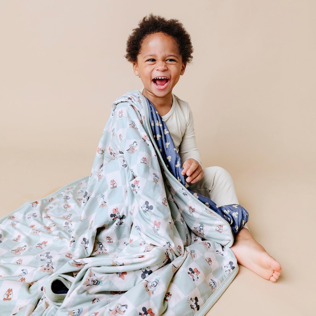 Copper Pearl Mickey Mouse Friends quilt makes a thoughtful gift for new moms.