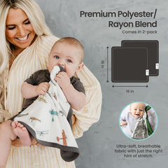 Copper Pearl Ravenclaw compact baby blankets shown in stroller for comforting your little one.