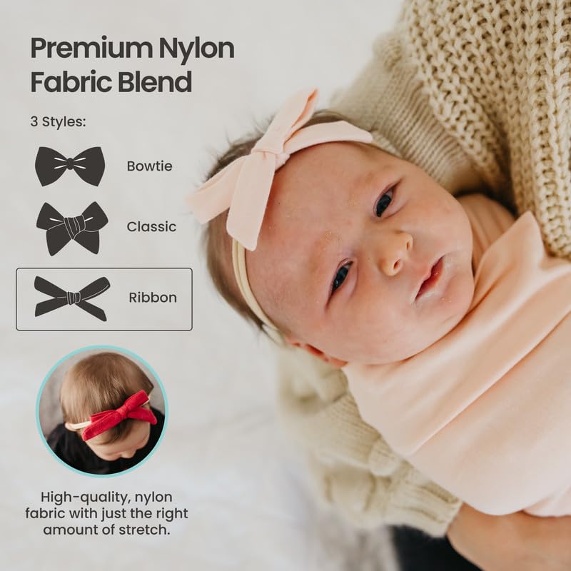 Copper Pearl Ribbon Baby Bow Linus gift packaging; ready-to-gift presentation for baby showers.