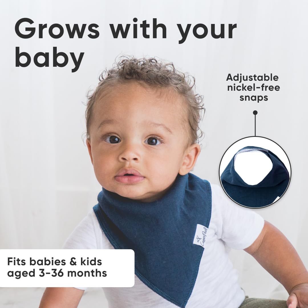 Copper Pearl Ridge easy-care bibs machine washable for busy mornings.