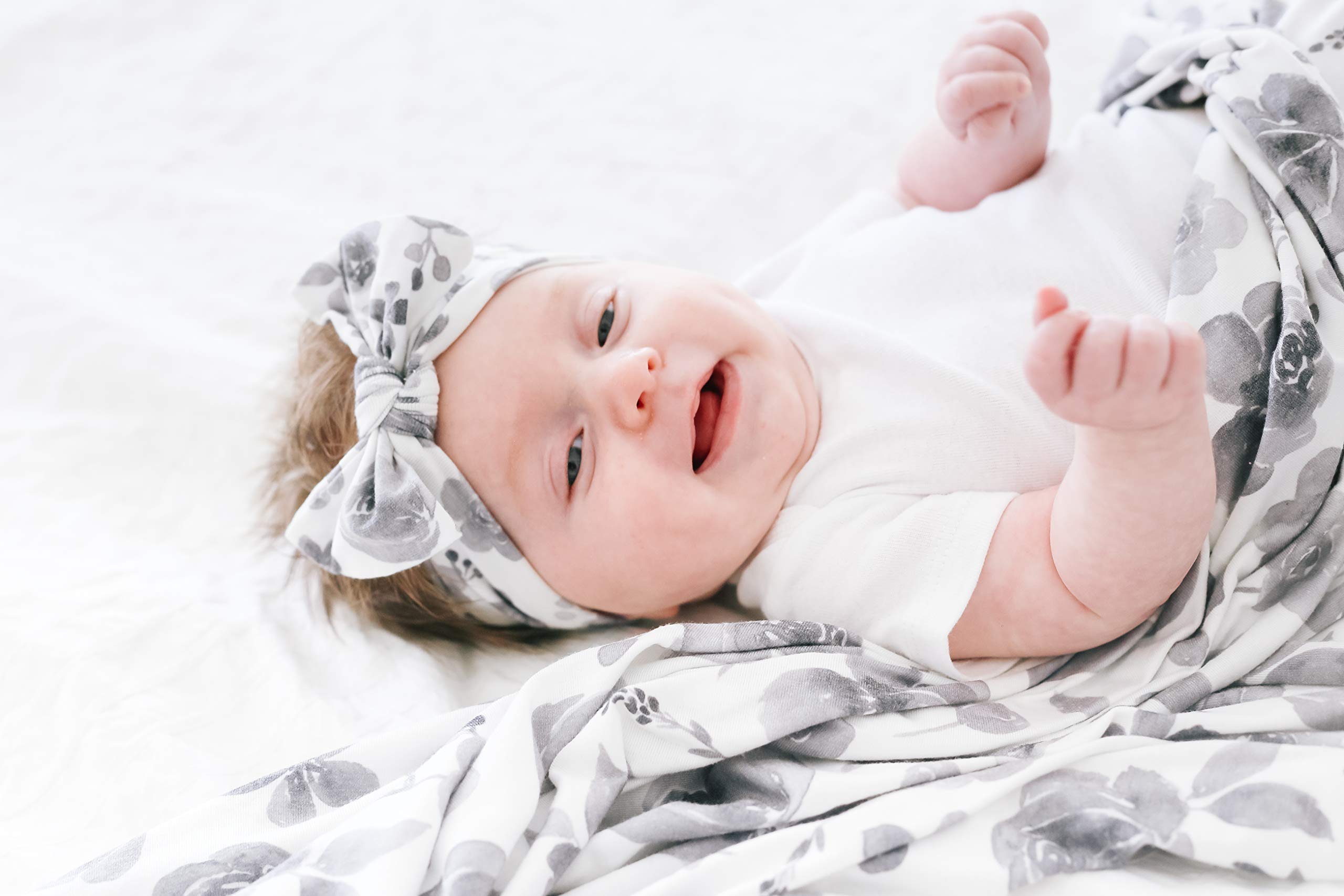 Copper Pearl Rowan bows coordinated style pairs with swaddles and car seat covers